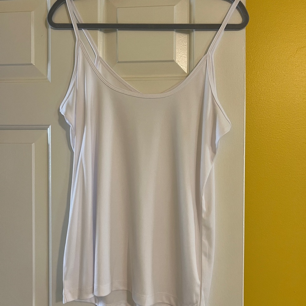 White Women's Top sheer 2 pieces. Goes great with many colors. Never worn.